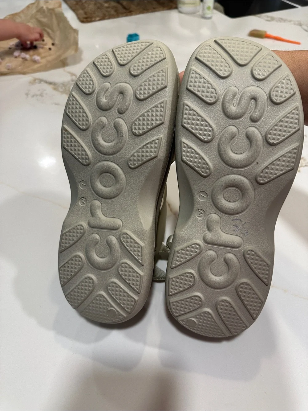 CROCS Soho Platform Sandals in Beige